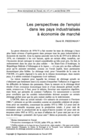 Les perspectives de l'emploi dans les pays industrialisés à économie de marché