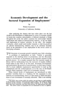 Economic development and the sectoral expansion of employment