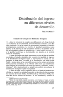 Distribución del ingreso en diferentes niveles de desarrollo