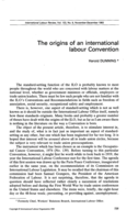 The origins of an international labour Convention