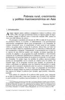 Pobreza rural, crecimiento y política macroeconómica en Asia
