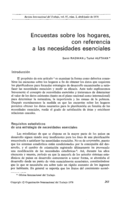 Encuestas sobre los hogares, con referencia a las necesidades esenciales