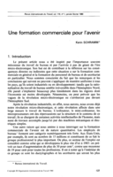 Une formation commerciale pour l'avenir