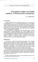 Occupational safety and health systems: a three-country comparison