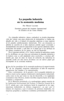 La pequeña industria en la economía moderna