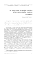Los programas de acción positiva en provecho de las mujeres: 2, La práctica