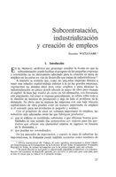 Subcontratación, industrialización y creación de empleos