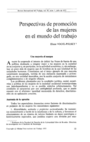 Perspectivas de promoción de las mujeres en el mundo del trabajo