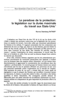 Le paradoxe de la protection: la législation sur la durée maximale du travail aux Etats-Unis