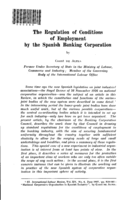The regulation of conditions of employment by the Spanish Banking Corporation