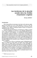 Les tendances de la sécurité sociale dans les Antilles d'expression anglaise