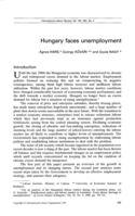 Hungary faces unemployment