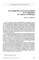 Les catégories socio-économiques et la répartition du revenu au Mexique