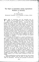 The right of association among agricultural workers in Germany