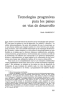Tecnologías progresivas para los países en vías de desarrollo