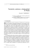 Transición, pobreza y desigualdad en Rusia
