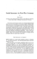 Social insurance in post-war Germany
