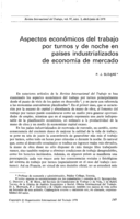 Aspectos económicos del trabajo por turnos y de noche en países industrializados de economia de mercado