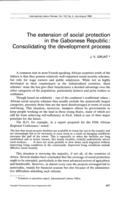 The extension of social protection in the Gabonese Republic: consolidating the development process