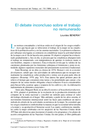 El debate inconcluso sobre el trabajo no remunerado
