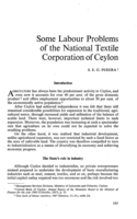 Some labour problems of the national textile corporation of Ceylon