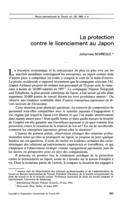 La protection contre le licenciement au Japon
