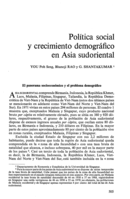 Política social y crecimiento demográfico en Asia sudoriental