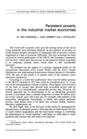 Persistent poverty in the industrial market economies