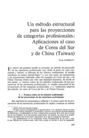 Un método estructural para las proyecciones de categorías profesionales: aplicaciones al caso de Corea del Sur y de China ( Taiwan)
