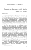 Recession and employment in Mexico