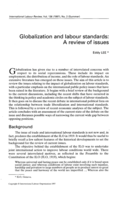 Globalization and labour standards: a review of issues