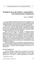 Problems of rural workers' organisation: the Cameroonian experience