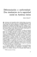 Diferenciación o uniformidad: dos tendencias en la seguridad social en América latina