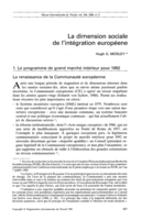 La dimension sociale de l'intégration européenne