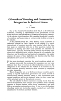 Oilworkers' housing and community integration in isolated ireas