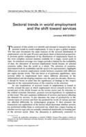 Sectoral trends in world employment and the shift toward services