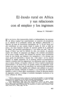 El éxodo rural en Africa y sus relaciones con el empleo y los ingresos