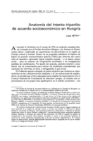 Anatomía del intento tripartito de acuerdo socioeconómico en Hungría