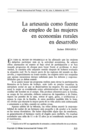 La artesanía como fuente de empleo de las mujeres en economías rurales en desarrollo