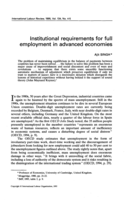 Institutional requirements for full employment in advanced economies