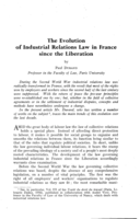 The evolution of industrial relations law in France since the liberation