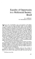 Equality of opportunity in a multiracial society: Brazil