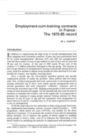 Employment-cum-training contracts in France: the 1975-85 record