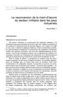La reconversion de la main-d'oeuvre du secteur militaire dans les pays industriels