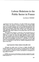 Labour relations in the public sector in France