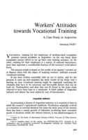 Workers' attitudes towards vocational training: a case study in Argentina