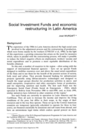 Social investment funds and economic restructuring in Latin America