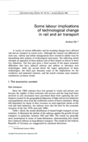 Some labour implications of technological change in rail and air transport