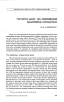 Part-time work: an international quantitative comparison