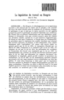 La législation du travail en Hongrie